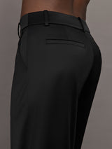 Satin Straight Leg Pant - Black