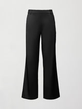 Satin Straight Leg Pant - Black