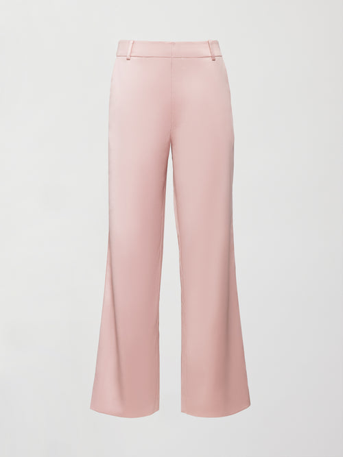 Satin Straight Leg Pant - Blush