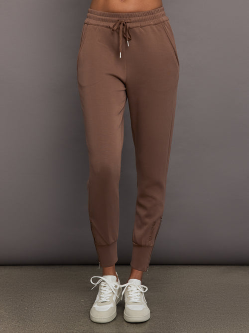 Sueded Fleece Logo Sweatpant - Toffee