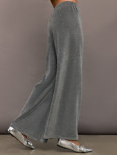 Wide Leg Pant in Velour