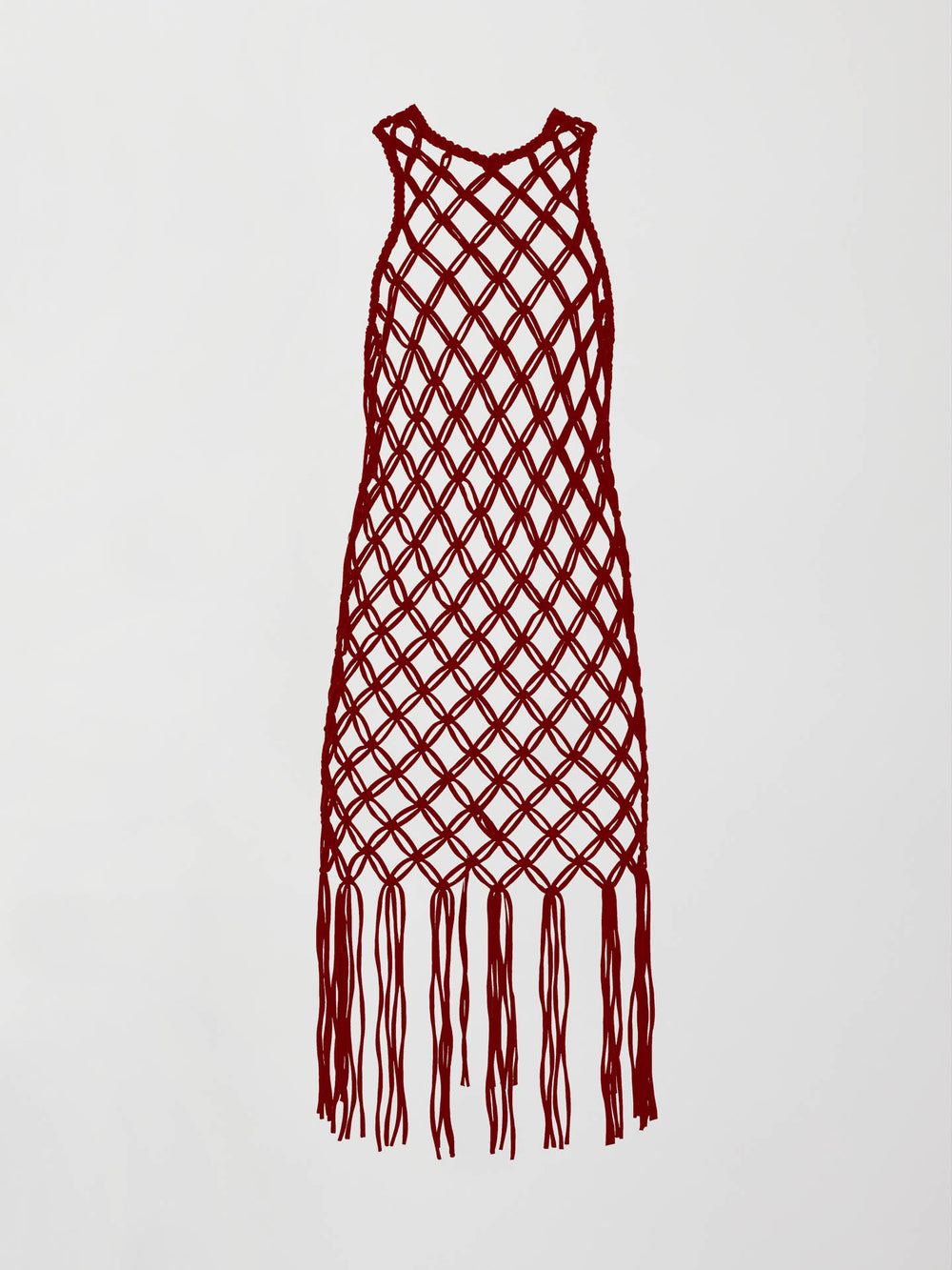 Macrame Tunic Dress - Merlot