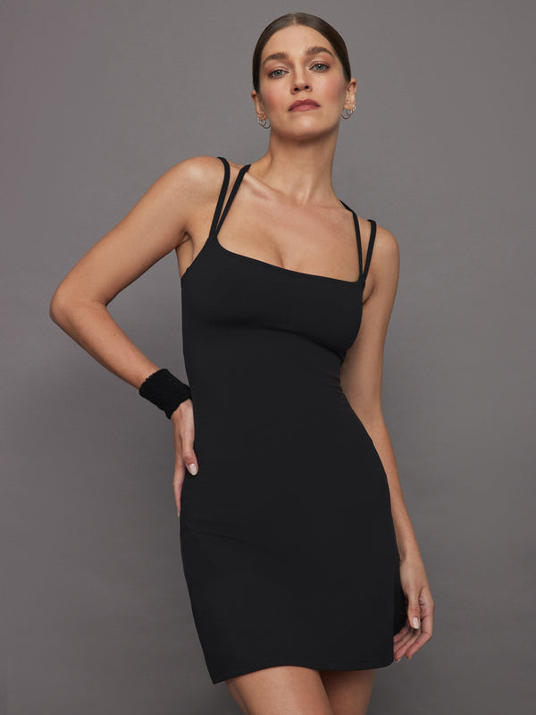 Strappy Dress in Melt - Black