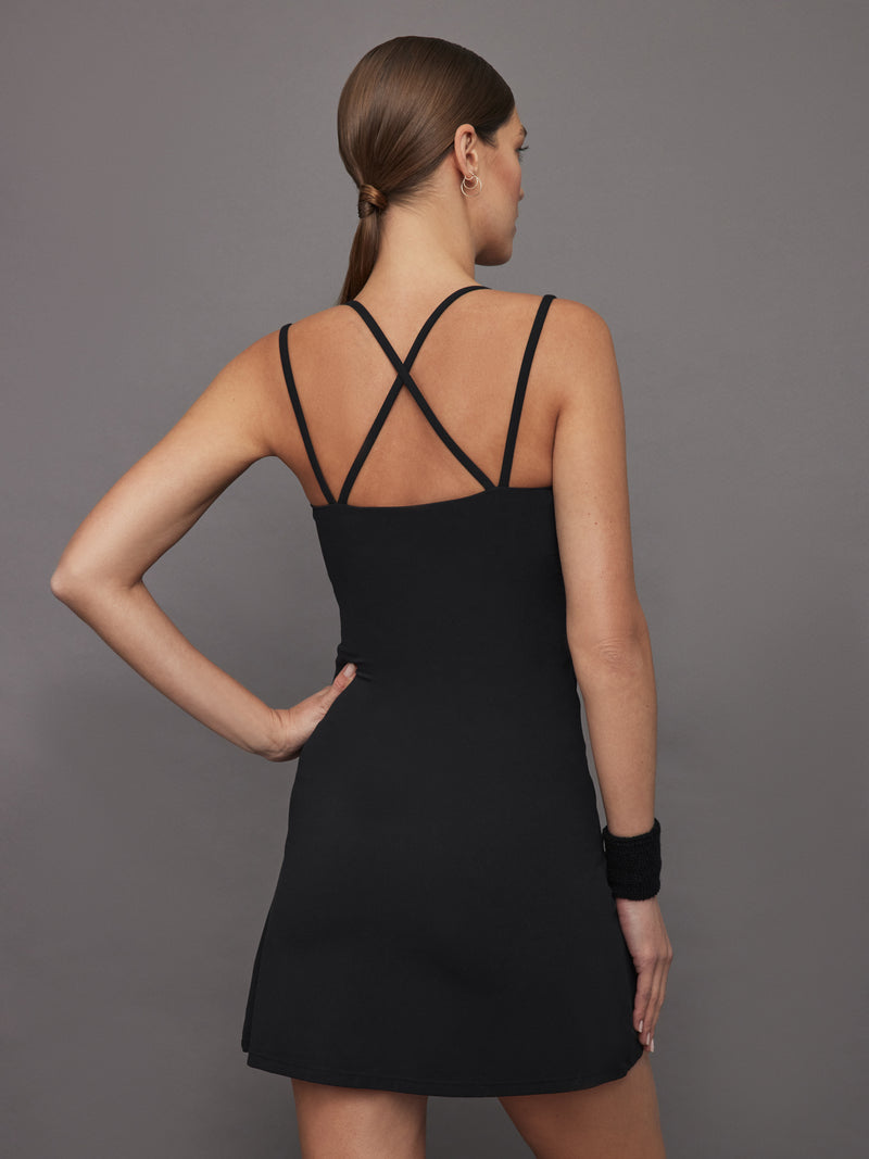 Strappy Dress in Melt - Black