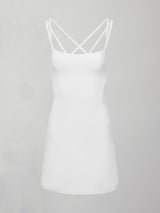 Strappy Dress in Melt - White