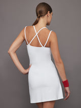 Strappy Dress in Melt - White