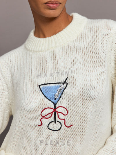 Olivia Martini Crewneck Sweater - Off White