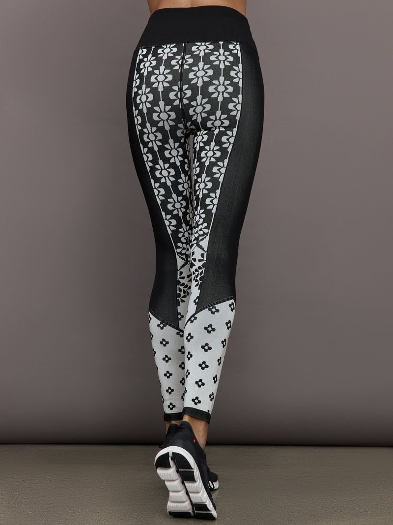 Myoko Jacquard Base Layer Legging - Onyx