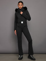 Parry Faux Border Ski Suit - Black