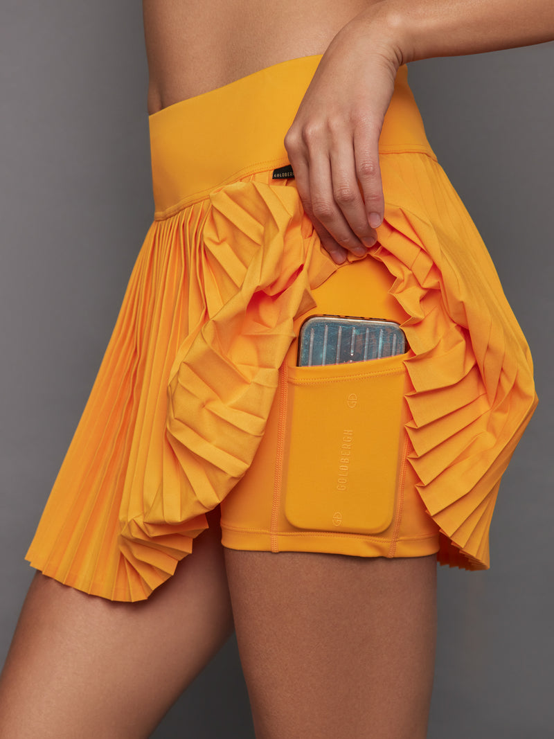 Plissé Skirt - Papaya