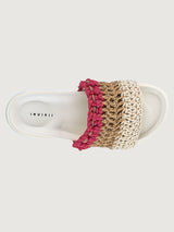 Loose Knitted Slide - Fuchsia