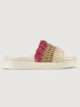 Loose Knitted Slide - Fuchsia