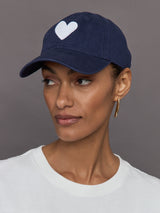 Baseball Hat Heart Patch Indigo/White - Indigo