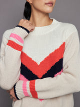 Cabin Sweater Chevron - Milky Way