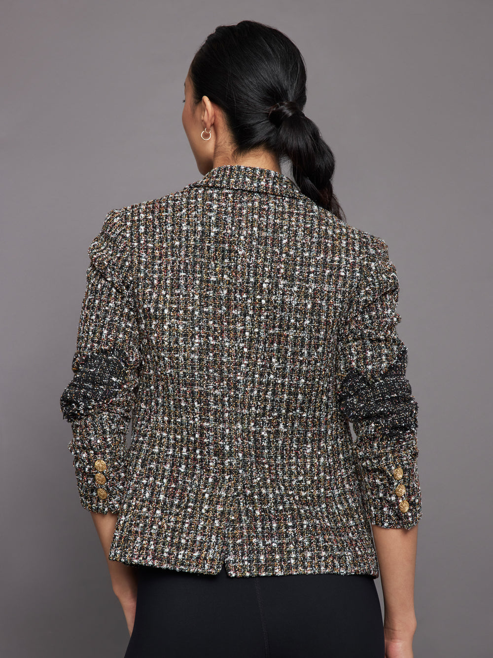 Happy Hour Blazer Boucle - Glitter Black