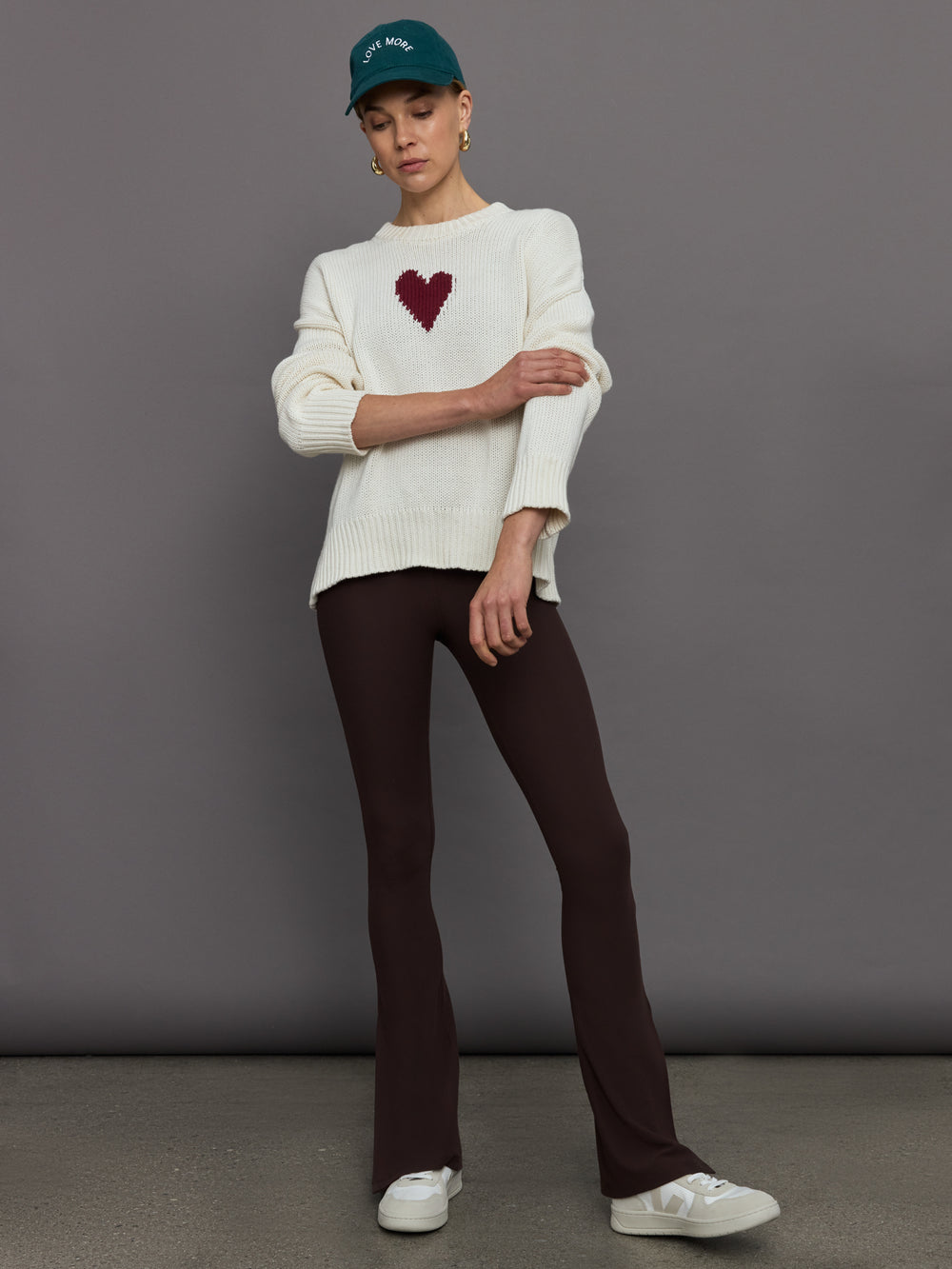 Lovey Heart Sweater - Natural