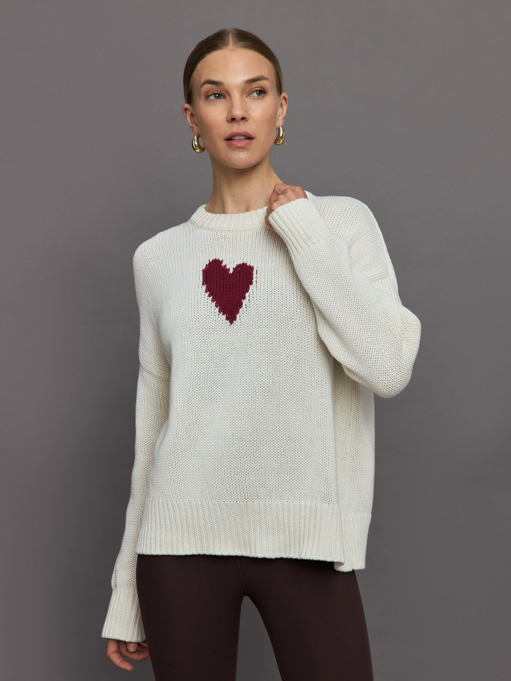 Lovey Heart Sweater - Natural