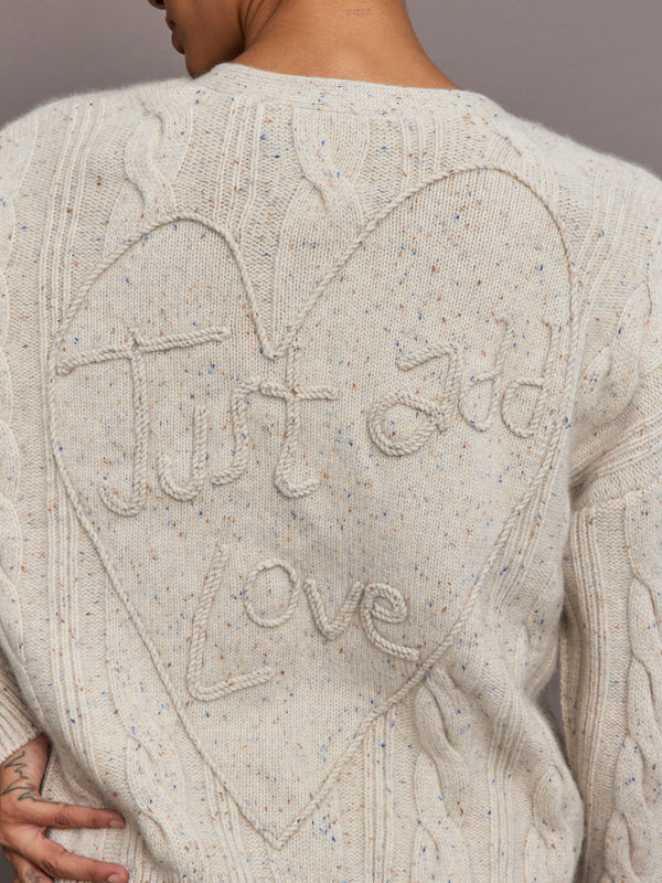 Suzanne Just Add Love Cashmere Cardigan - Soft Taupe Multi