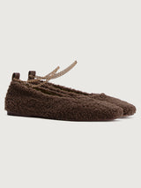 Augusta Teddy Ballet Flat - Chocolate