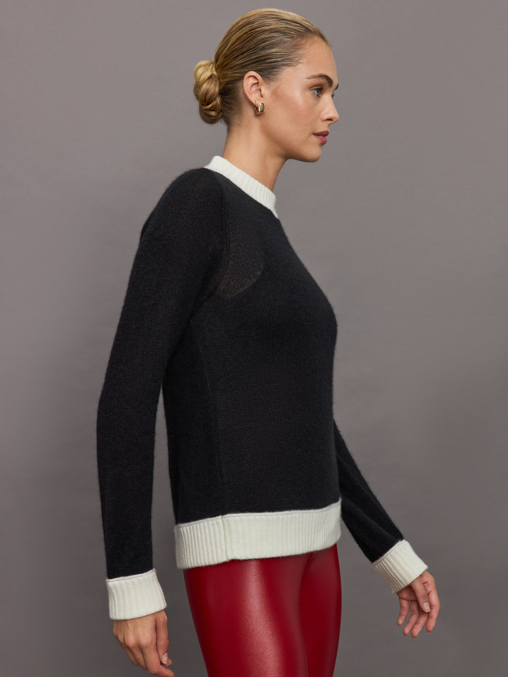 Tamino Cashmere Top - Black/ Cream