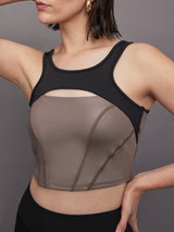 Fusion Gloss Bustier - Bronzed Pewter/ Black