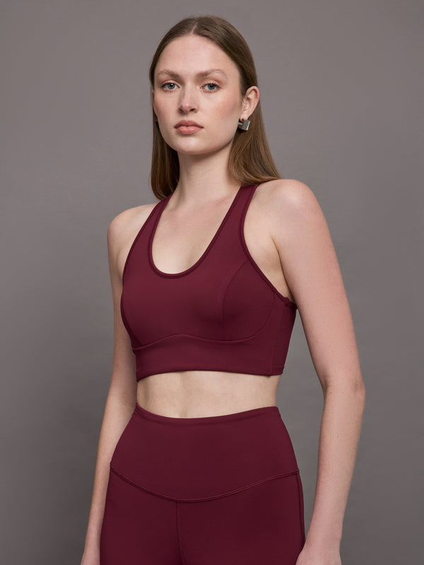 Instinct Longline Bra - Burgundy