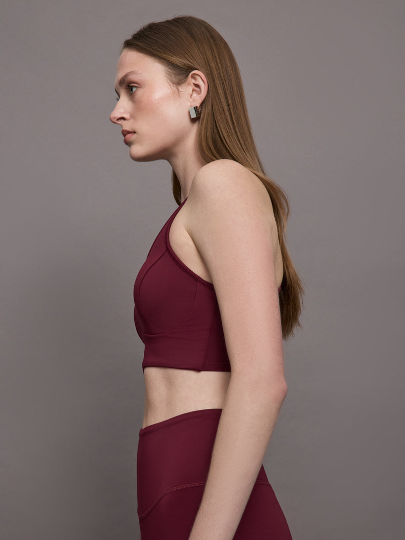 Instinct Longline Bra - Burgundy