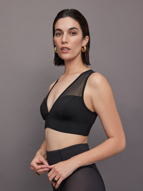 Solstice Longline Bra - Black