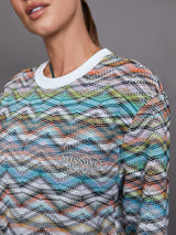 Crewneck Sweatshirt - Rainbow Lilla/Arancio/Lime