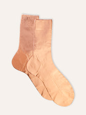 One Ribbed Laminated Sock