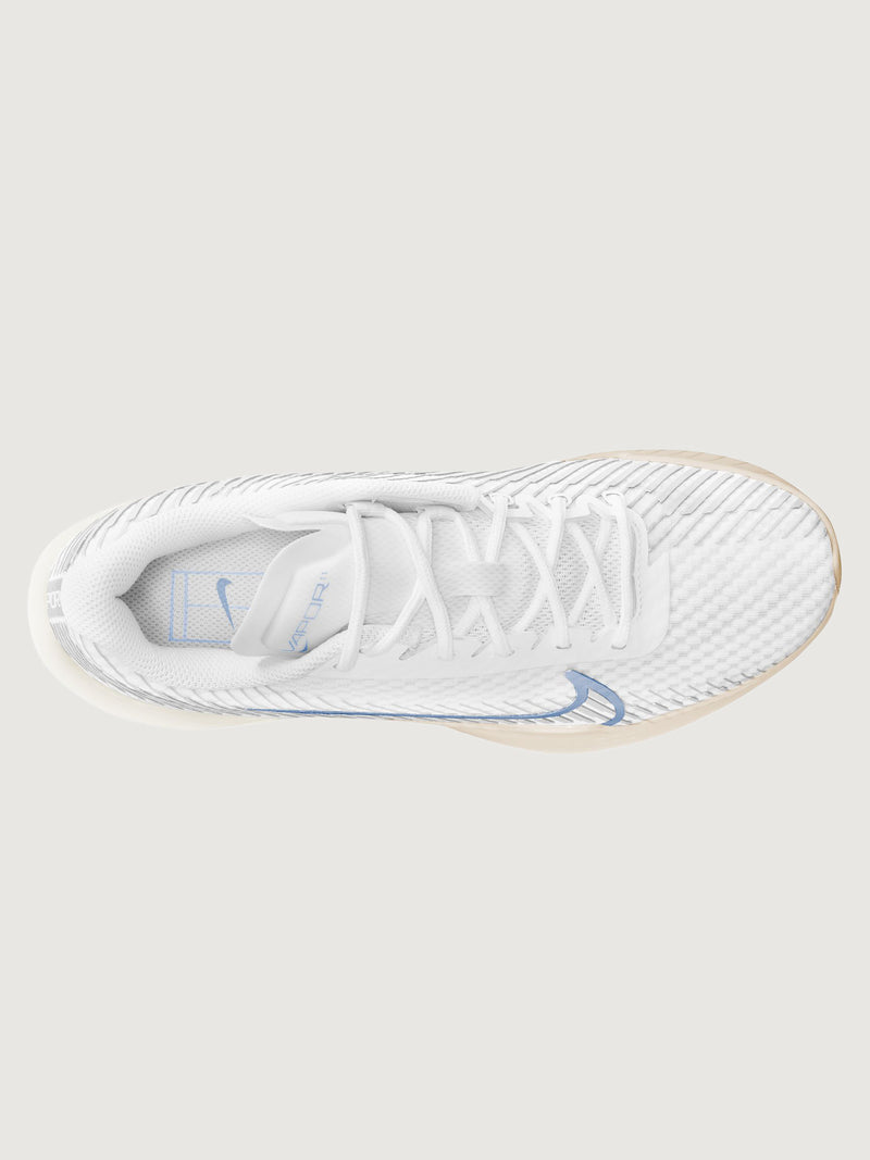 NikeCourt Air Zoom Vapor 11 - White/Light Blue-Sail-Gum- Light Brown