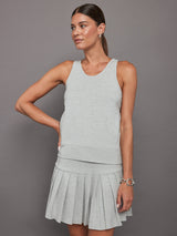 RACER TAILORED TERRY TANK TOP - LIGHT HEATHER GREY