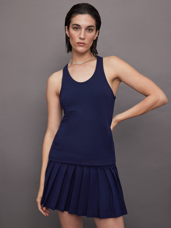 Racer Tailored Terry Tank Top - True Navy