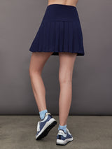 Pleated Mini Skirt - True Navy