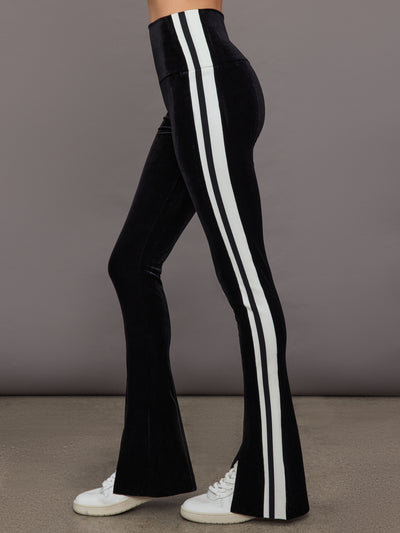 Side Stripe Spat Legging - Black/Offset Stripe