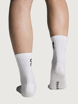 Logo Sock High 3p - White