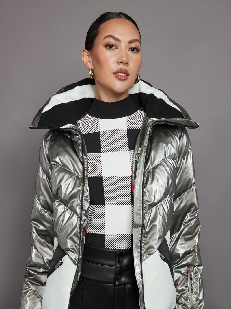 Ski Duvet Jacket - Snow White/ Silver