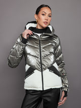 Ski Duvet Jacket - Snow White/ Silver