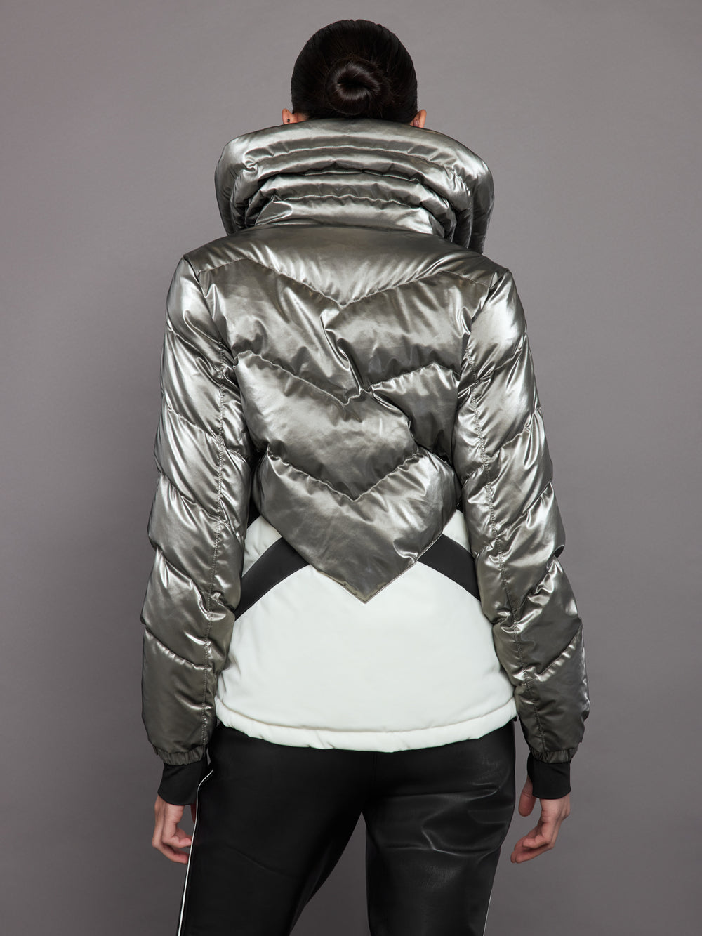 Ski Duvet Jacket - Snow White/ Silver