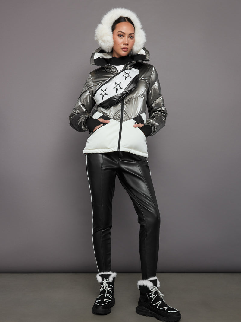 Ski Duvet Jacket - Snow White/ Silver