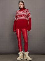 Holiday Roll Neck - Red/White