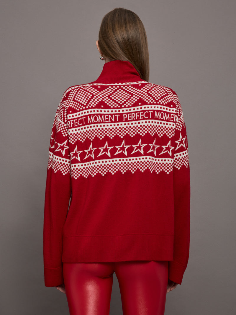 Holiday Roll Neck - Red/White