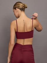 Rouched Top - Burgundy