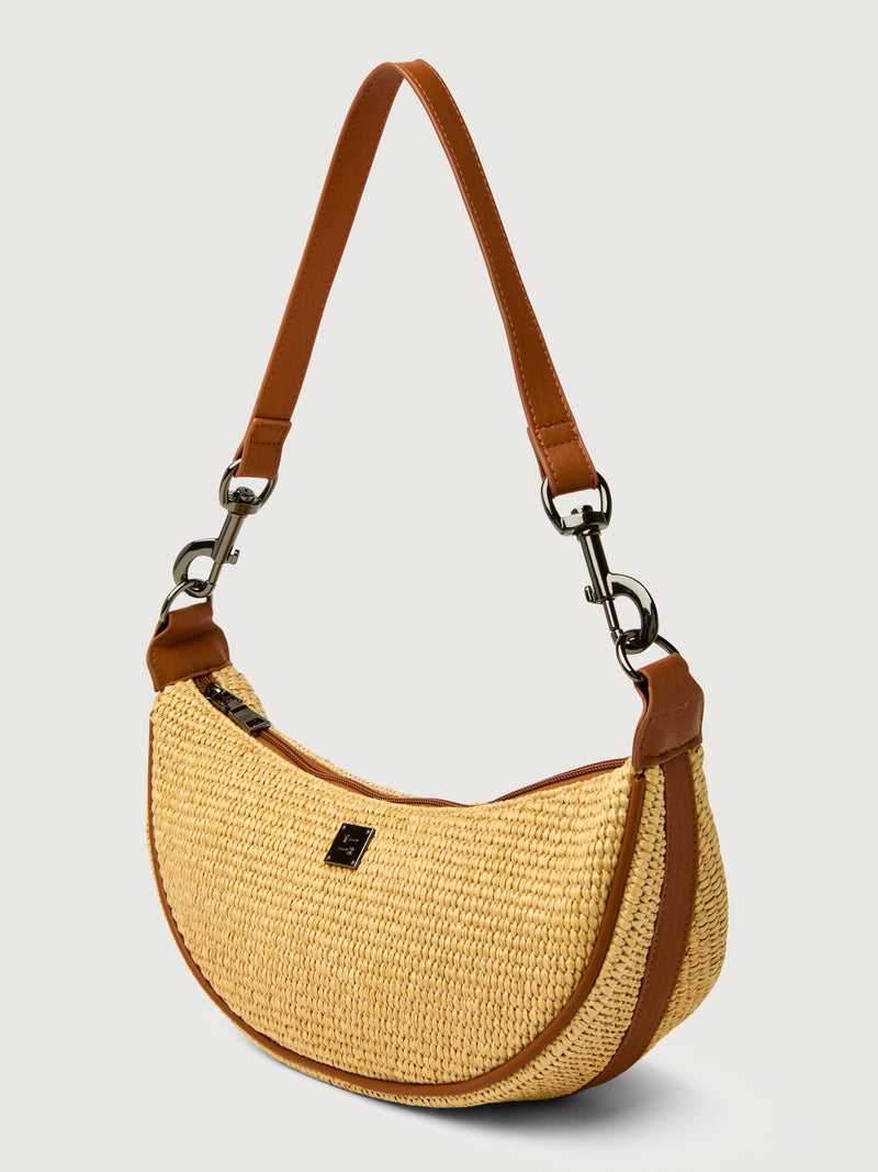 Moonlighting - Dune Raffia W/ White Trim/ White/White Web