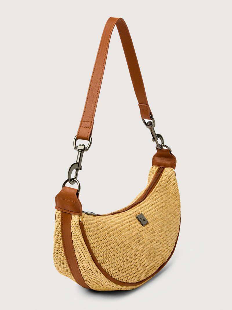 Moonlighting - Dune Raffia W/ White Trim/ White/White Web