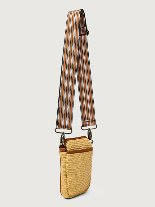 Busy Signal - Dune Raffia W/ Saddle Trim/ Black/ Ivory/ Camel / Polished Dune Web