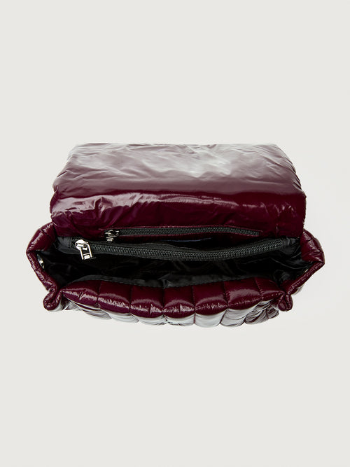 Bar Bag - Glossy Deep Burgundy/ Black/ Black Web