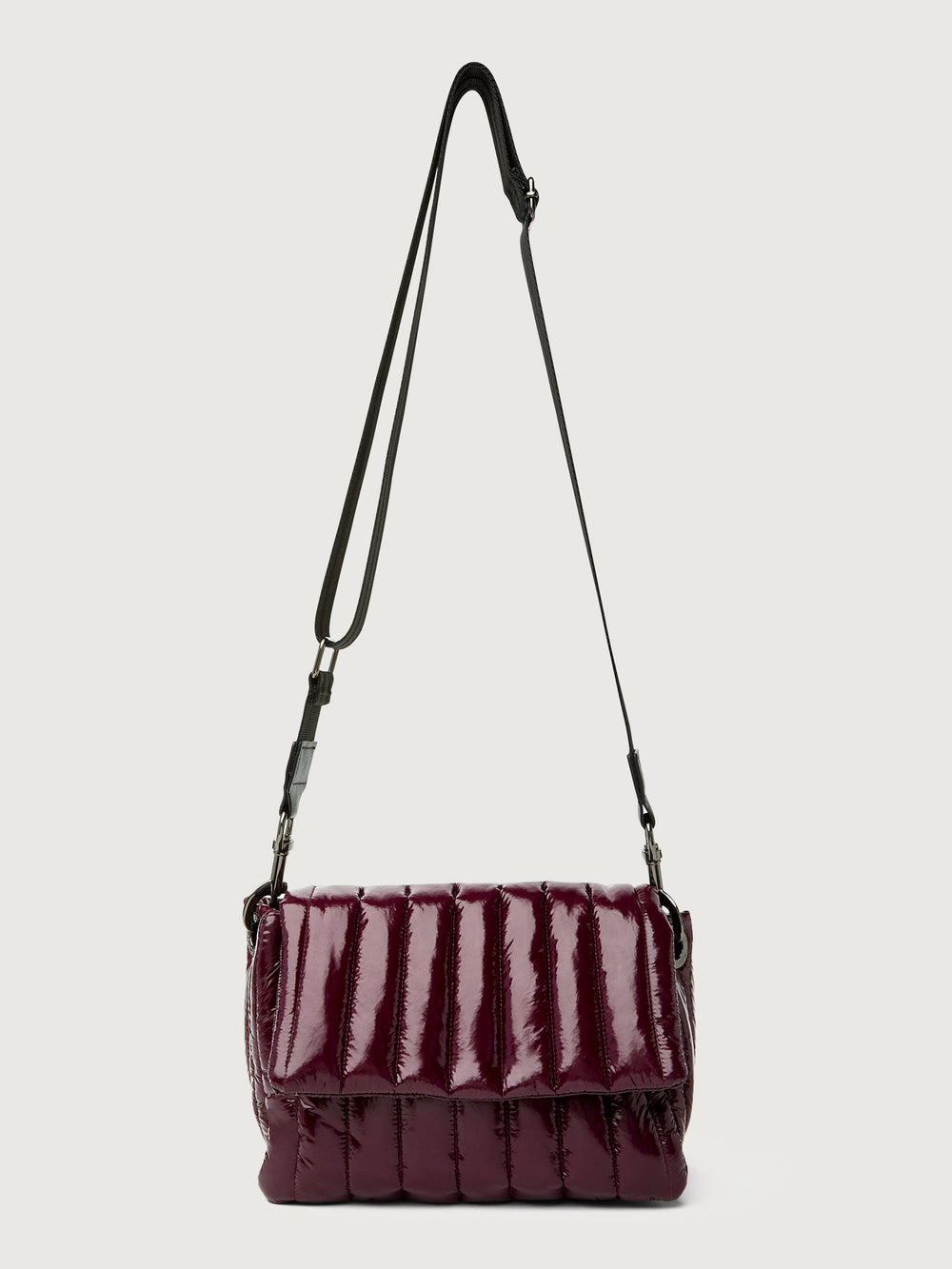 Bar Bag - Glossy Deep Burgundy/ Black/ Black Web