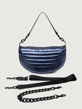 Elton Hobo Crossbody - Pearl Midnight/ Black/ Black Web/ Black Hardware