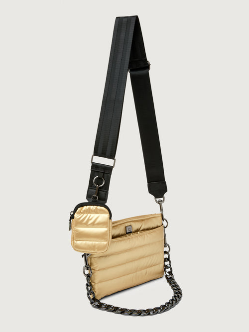 Downtown Crossbody - Mineral Gold/Black/Black Web Gunmental Hardware